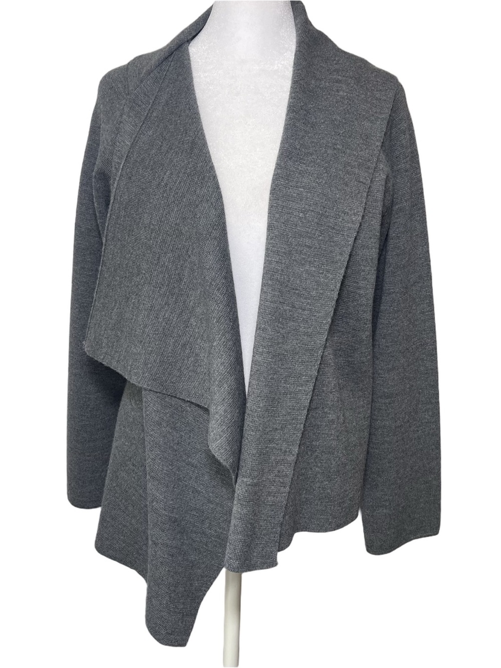 Angel Asymmetric Open Cardigan Italian Wool Blend Long Sleeve Made in Turkey M